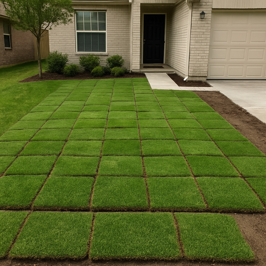 Picture of sod installation